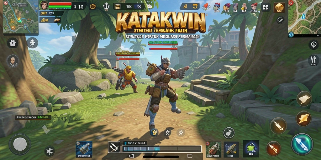 Tampilan gameplay KATAKWIN yang memukau dan strategis.