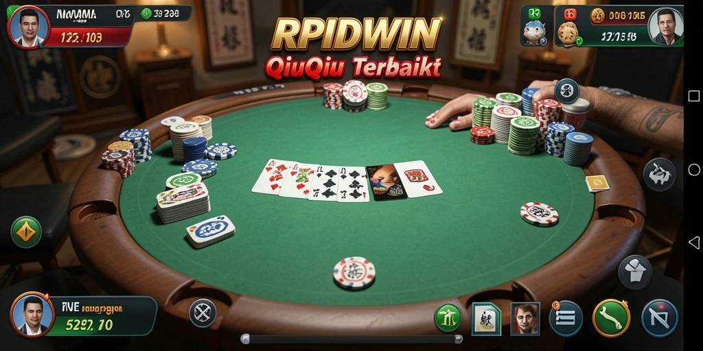Screenshot gameplay RPIDWIN yang menampilkan aksi seru QiuQiu.
