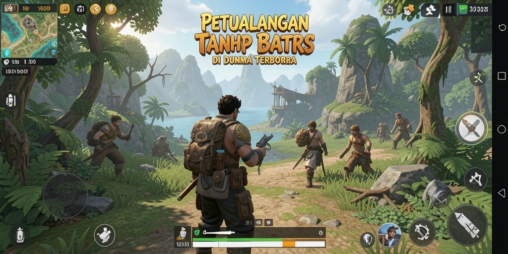 Gameplay V21 yang menampilkan eksplorasi dunia terbuka yang luas.