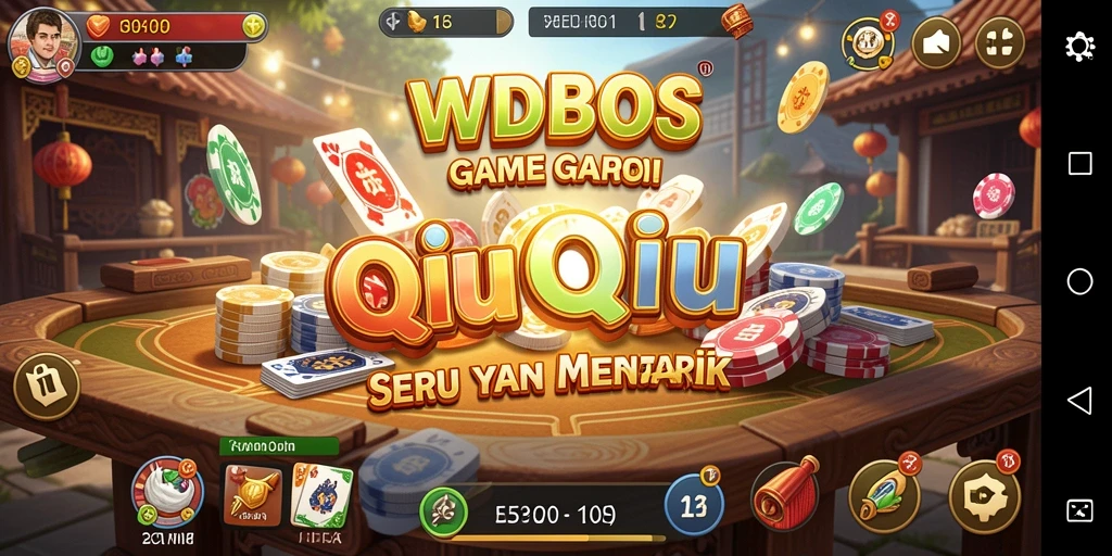 Screenshot gameplay WDBOS menunjukkan suasana permainan QiuQiu yang seru.